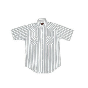 Plains Western Wear Men's Striped Snap Front Button Down Shirt Size M Western